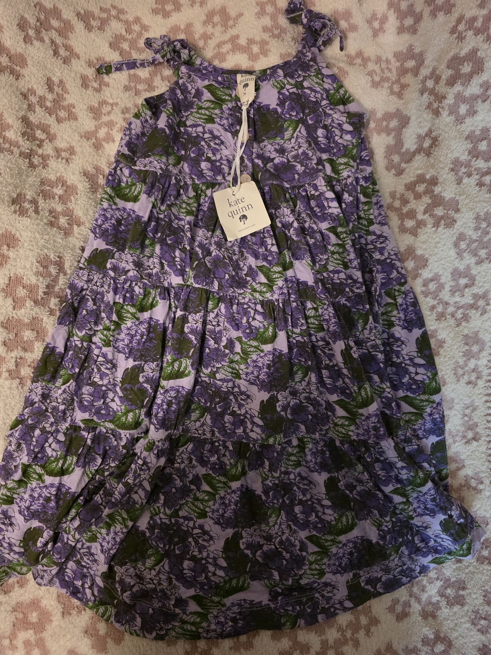 Kate Quinn Purple Floral Tie-Strap Sundress